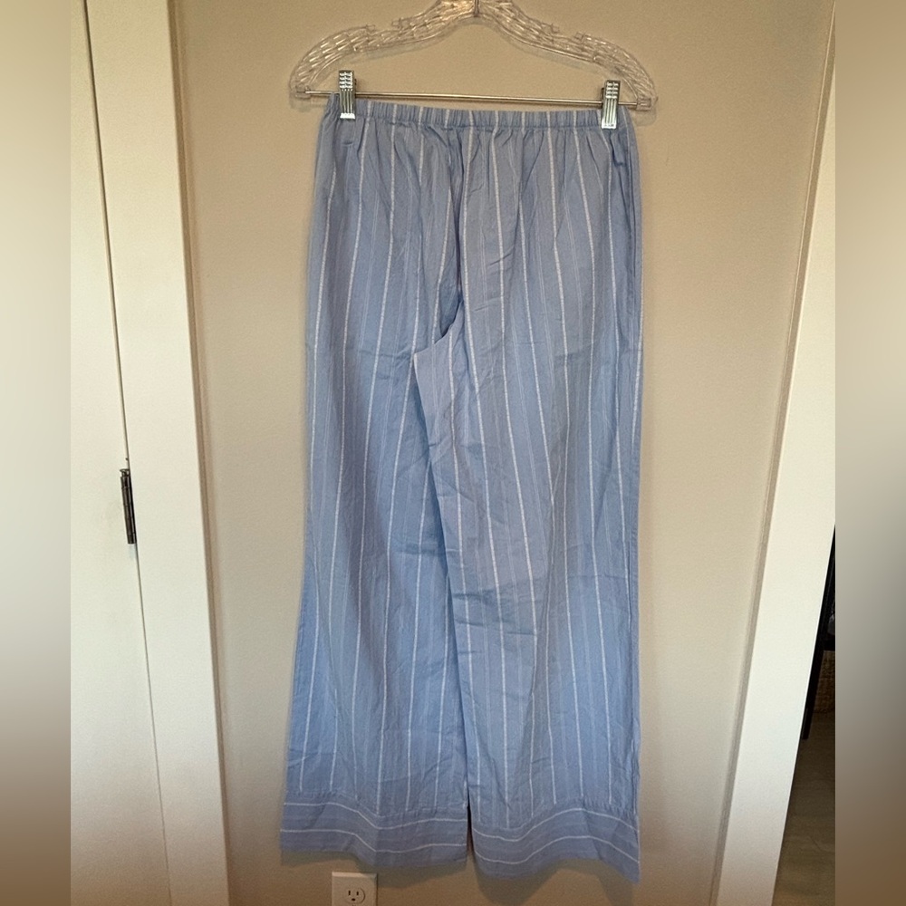NWT aerie Light Blue & White Striped Pajama Pants - Picture 2 of 5